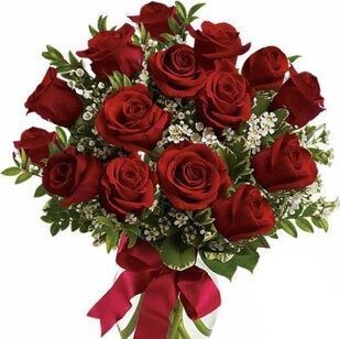 15 red roses with greenery | Flower Delivery Orenburg